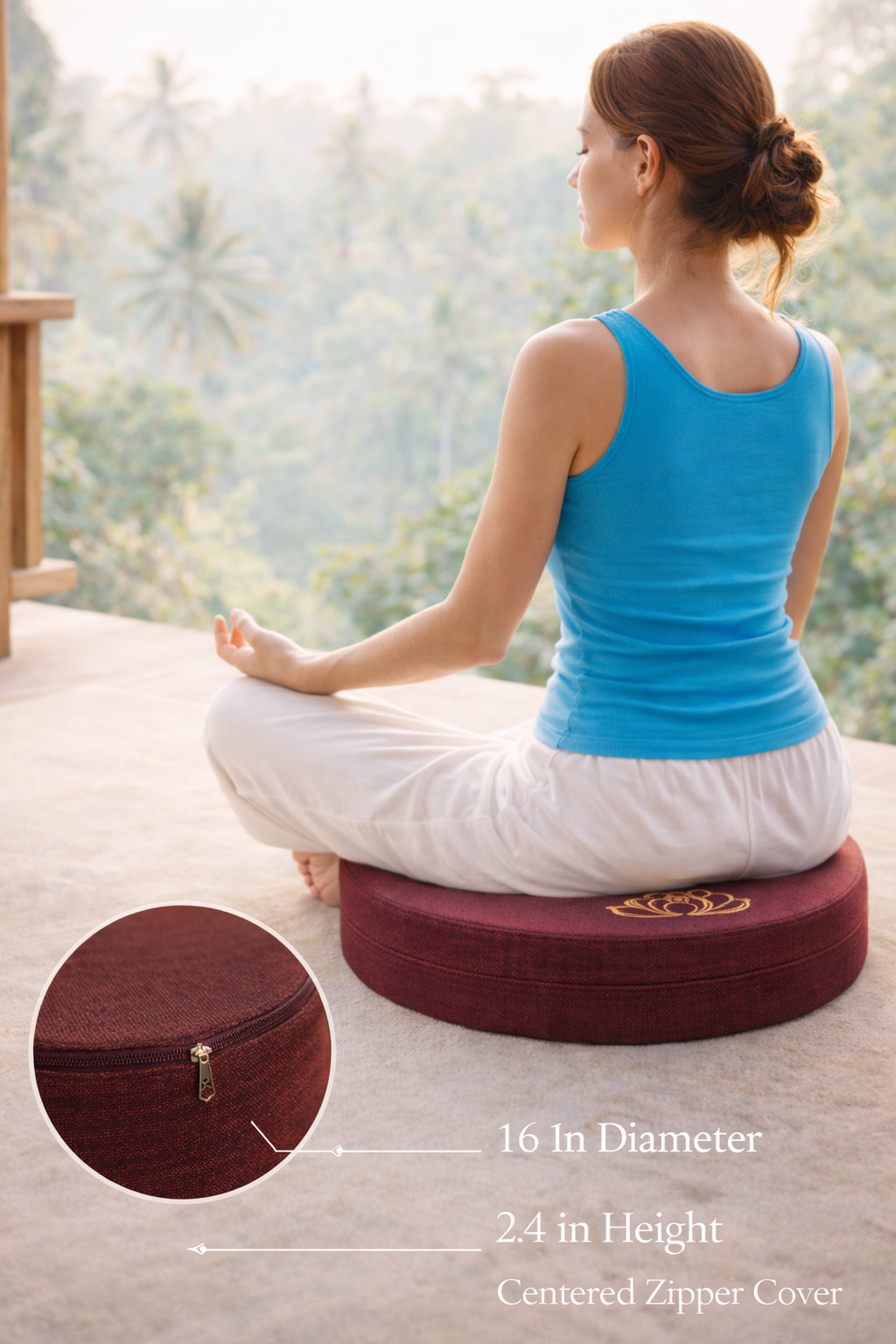 Round Meditation Cushion 16”