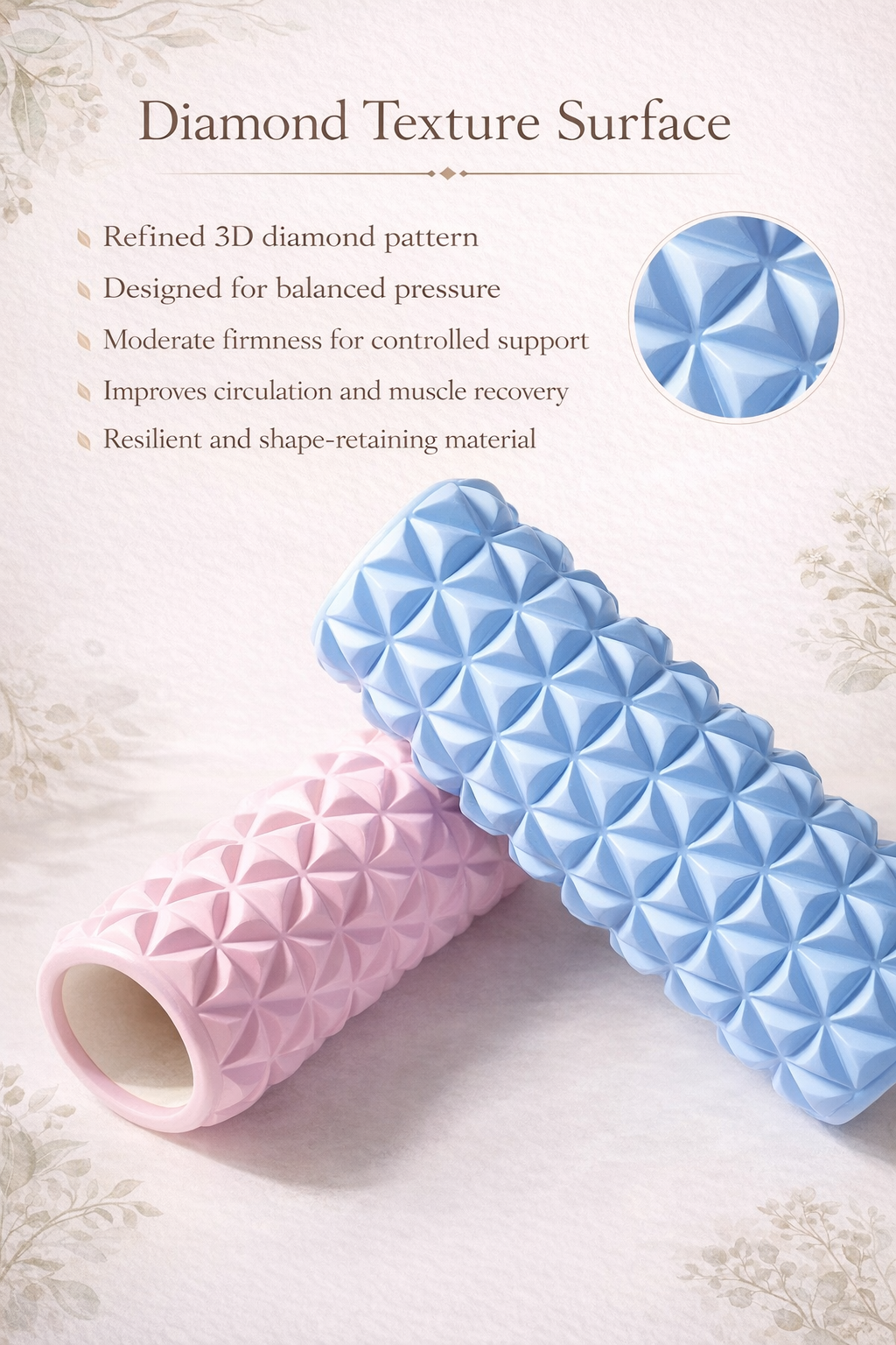 3D Diamond Foam Roller – Deep Tissue Massage & Recovery Tool