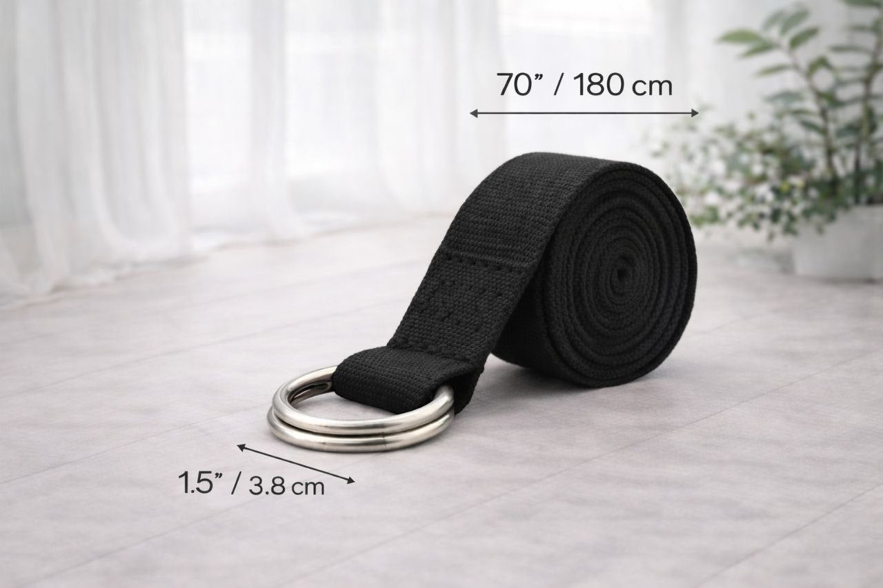 Adjustable Yoga Stretch Strap with D-Rings