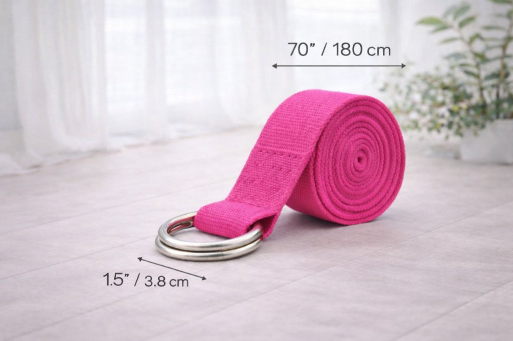 Adjustable Yoga Stretch Strap with D-Rings