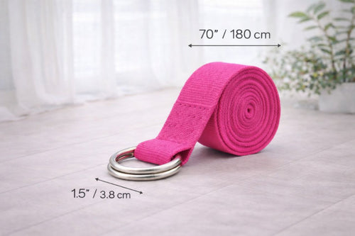 Adjustable Yoga Stretch Strap with D-Rings